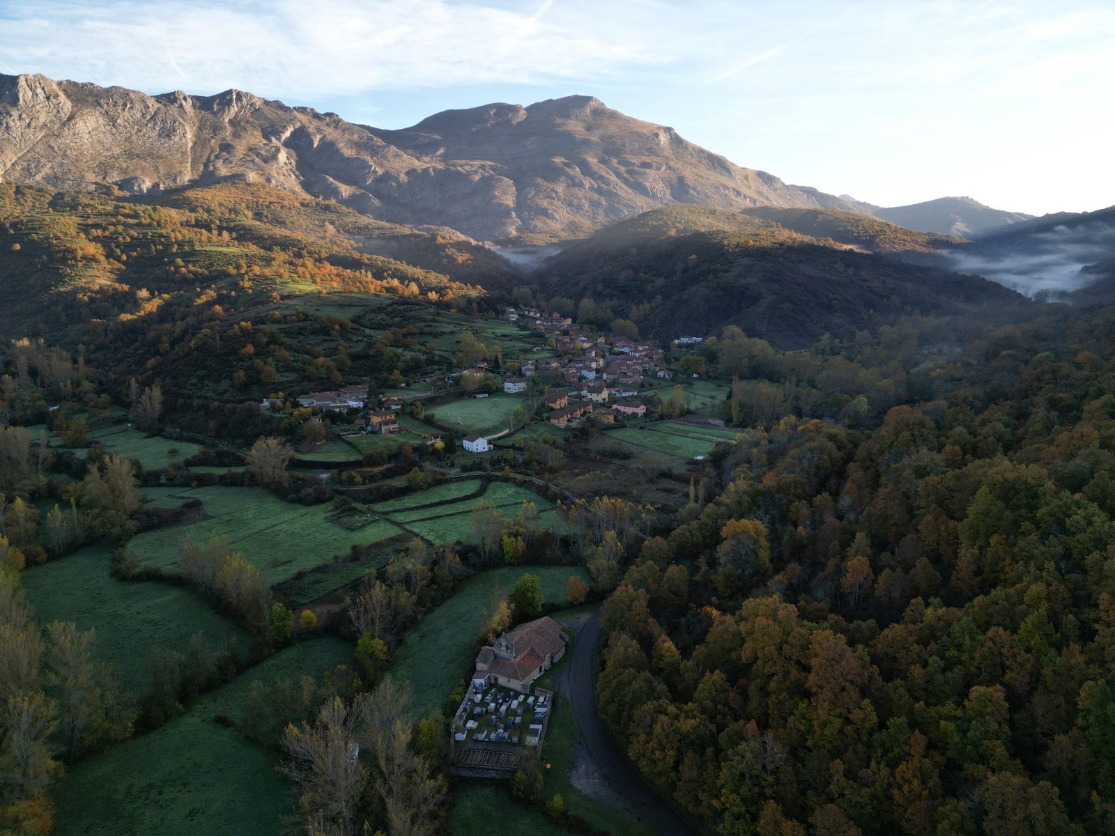 Valle del Torío visto desde el aire
